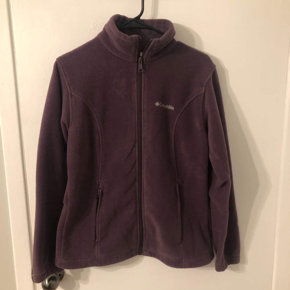 Columbia women’s purple fleece zip up
